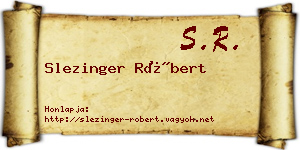 Slezinger Róbert névjegykártya