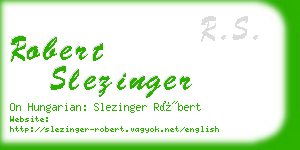 robert slezinger business card